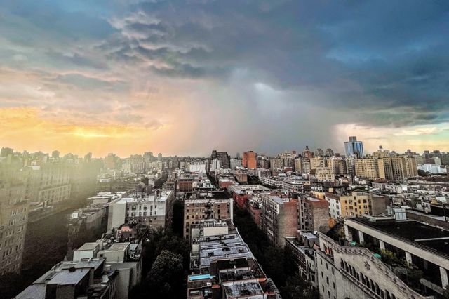 stormy clouds over New York City